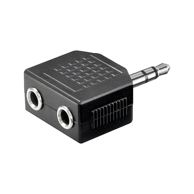 3.5mm Male Connector to 2 x Stereo Female Connections.