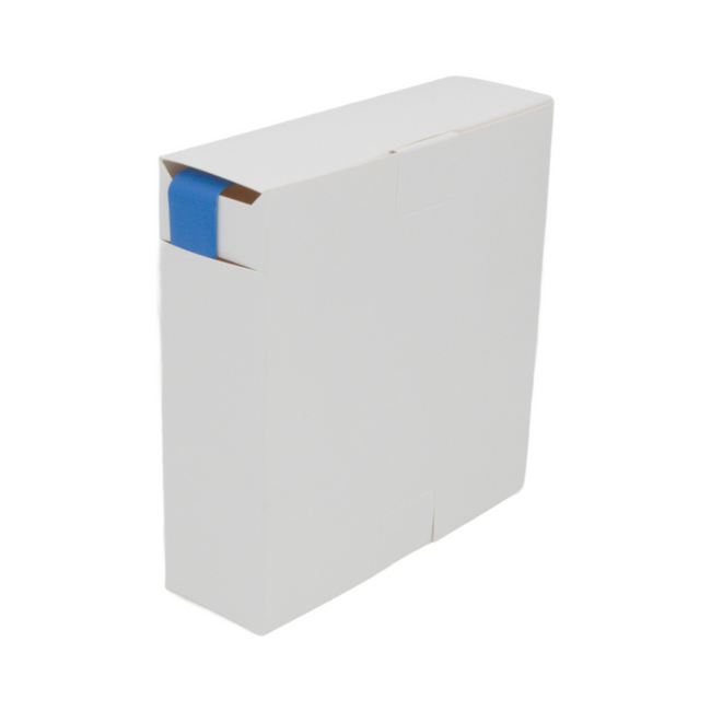 Caja 12m de tubo termo retráctil 2:1 Ø6.4mm azul – Poliolefina libre de halógeno e ignífugo