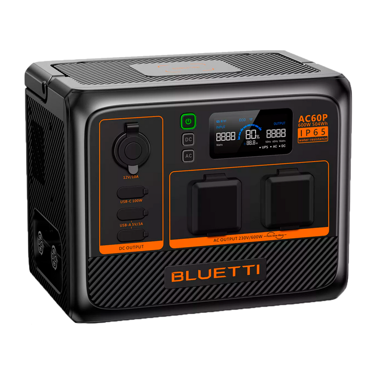 Bateria portátil Bluetti | Grande capacidade 504Wh (18Ah) | Potência de saída de 600 W 