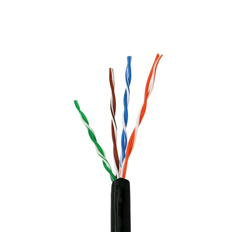 Bobine de cabo de rede Cat6 UTP para utilização no exterior, 100m
