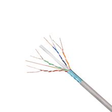 Bobina de cable de 100m Cat 6 FTP rígido color gris 100% cobre