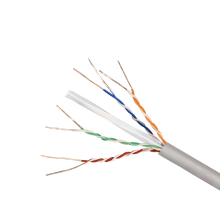 Cabo de rede UTP CAT6 cinzento 100% cobre maciço em bobine de 26 AWG 