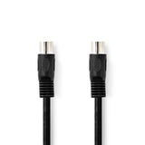 Cable de Audio DIN 5 pines macho | DIN 5 pines macho | Niquelado | Redondo | PVC | Negro