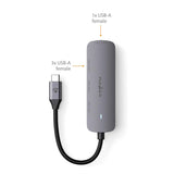 Concentrador USB 1x USB-C™ | 4x USB A Female | 4-Port port(s) | USB 3.2 Gen 1 | Alimentado por USB | 5 Gbps