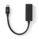 Adaptador de red USB 3.2 Gen 1 | 2.5 Gbps | USB-C™ Macho | RJ45 Hembra | 0.20 m | Redondo | Niquelado | Cobre Estañado | Negro