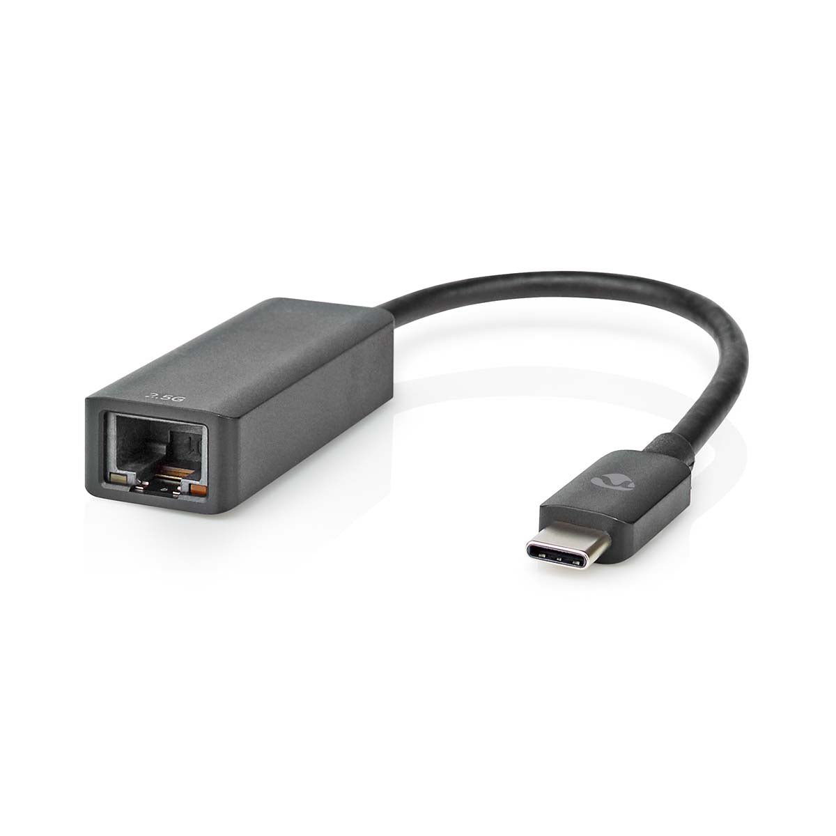 Adaptador de red USB 3.2 Gen 1 | 2.5 Gbps | USB-C™ Macho | RJ45 Hembra | 0.20 m | Redondo | Niquelado | Cobre Estañado | Negro