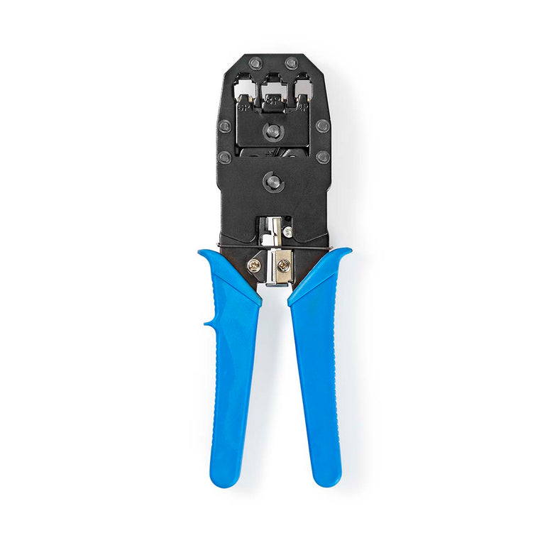 Crimpadora RJ45 RJ11 RJ10 para Cable de Red CAT5/CAT6 | Corta y Pela | Alicate Azul