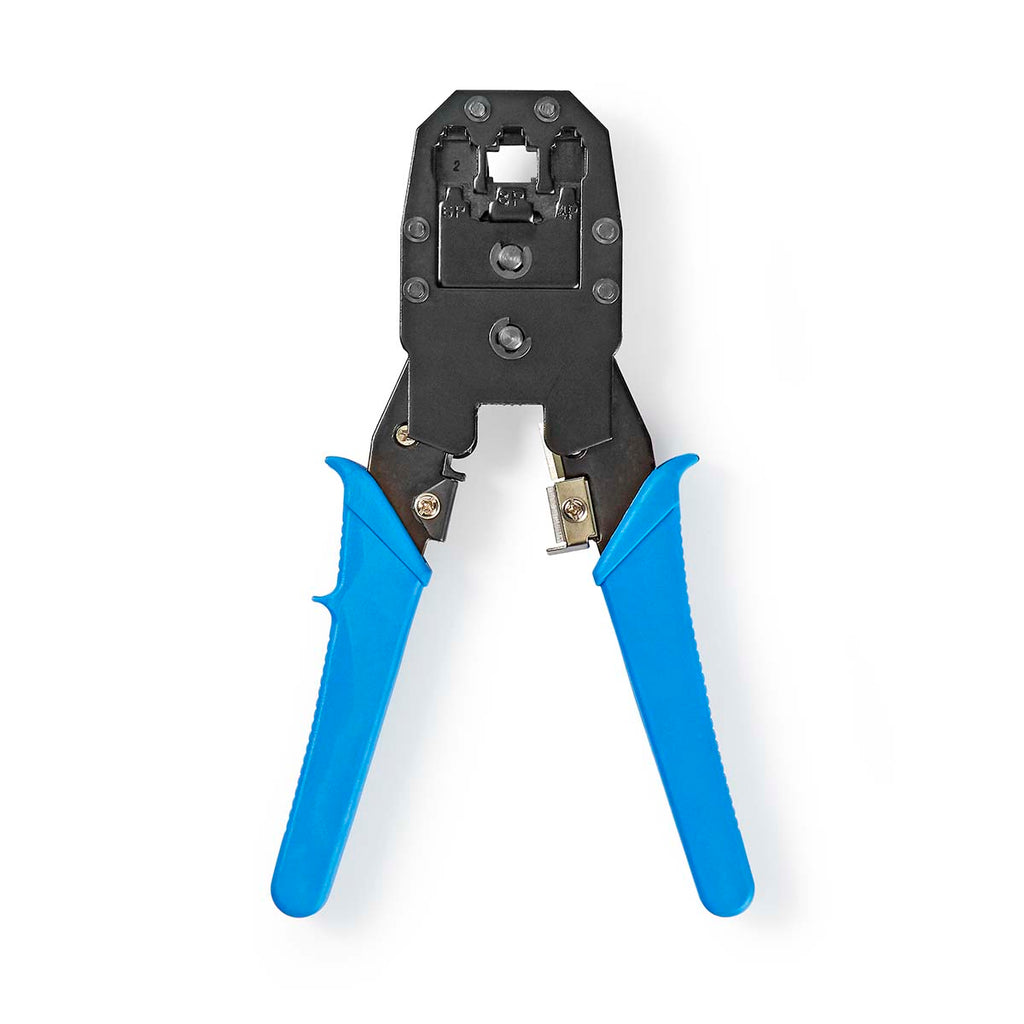Crimpadora RJ45 RJ11 RJ10 para Cable de Red CAT5/CAT6 | Corta y Pela | Alicate Azul
