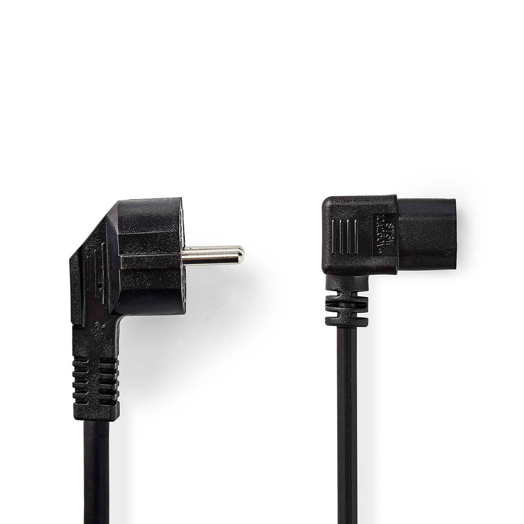 Power Cable IEC-320-C13 Angled <-> Angled Black