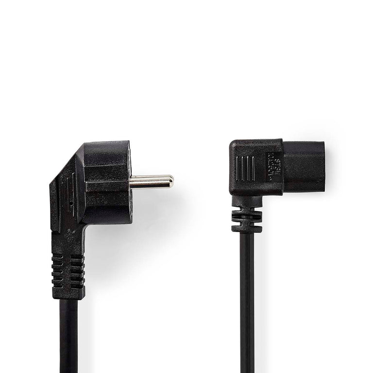 Power Cable IEC-320-C13 Angled <-> Angled Black