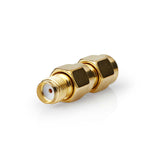 Adaptador SMA  Polaridad inversa masculina SMA | SMA hembra | Chapado en oro | 50 Ohm | Recto | Cobre | Oro | 2 uds.