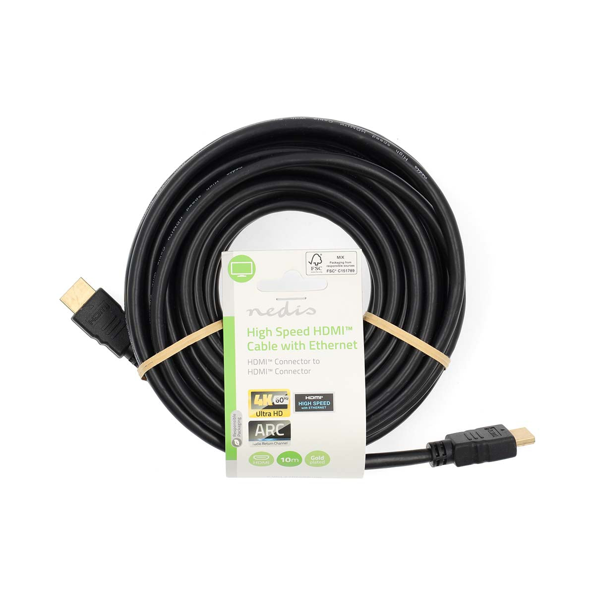 Cable HDMI de alta velocidad por cable a través de Ethernet - 10 m - Negro