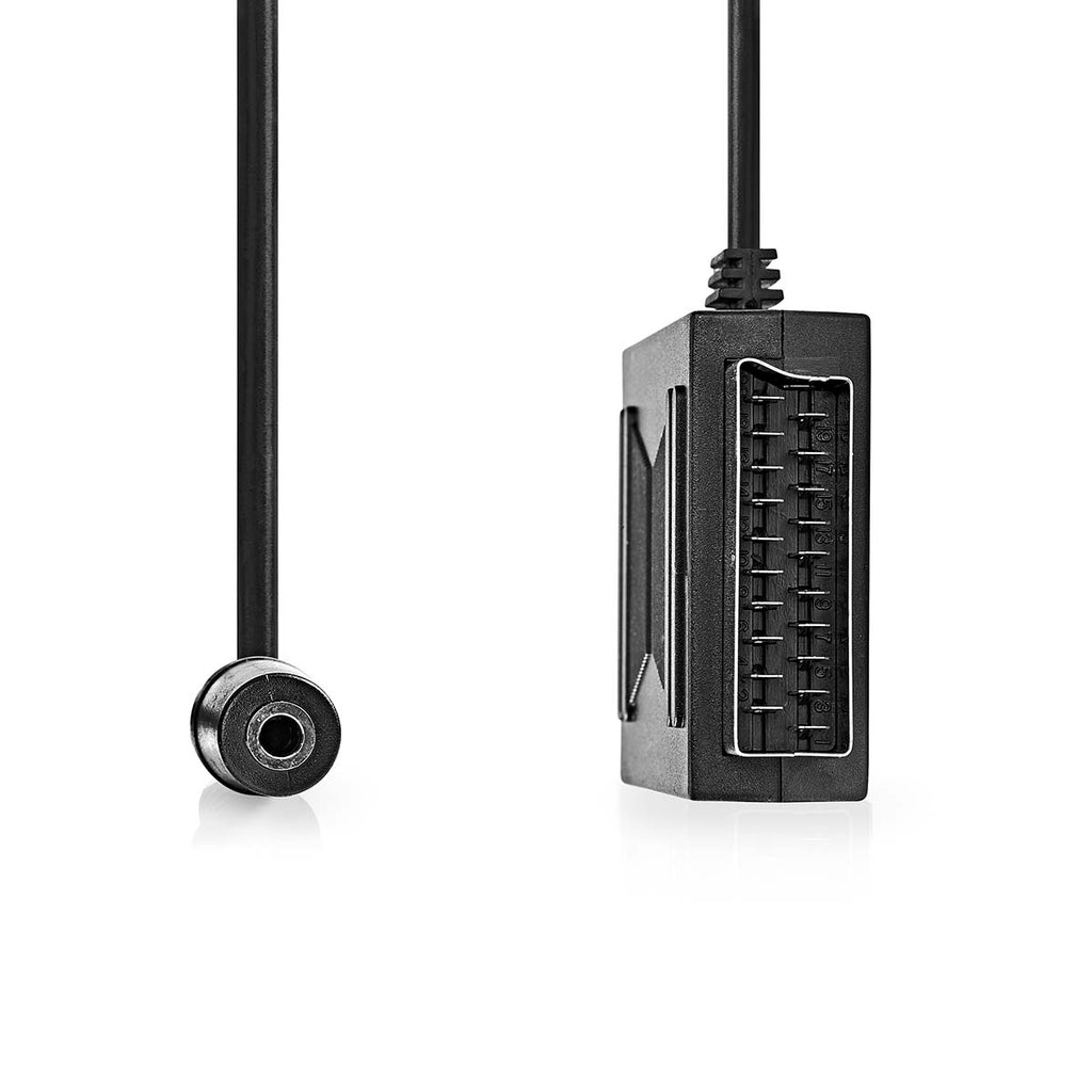 Scart Adapter | Male - Female + 3.5 mm 0.2 m Black