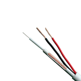 Cable Combinado - Micro Rg59 + Alimentación Rollo de 300 Metros Cubierta Color Blanco Diámetro Exterior 6.8 mm Bajas Pérdidas