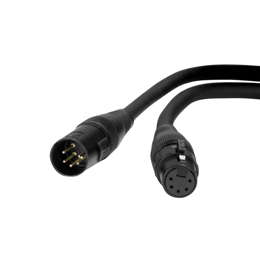Cable DMX 5 Pins Macho/hembra de distintas medidas | Negro