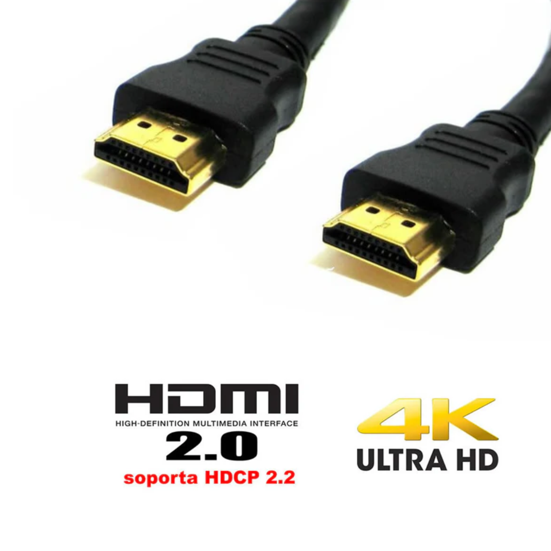 Cable Hdmi Negro Versión 2.0 Ultra HD - Distintas medidas disponibles