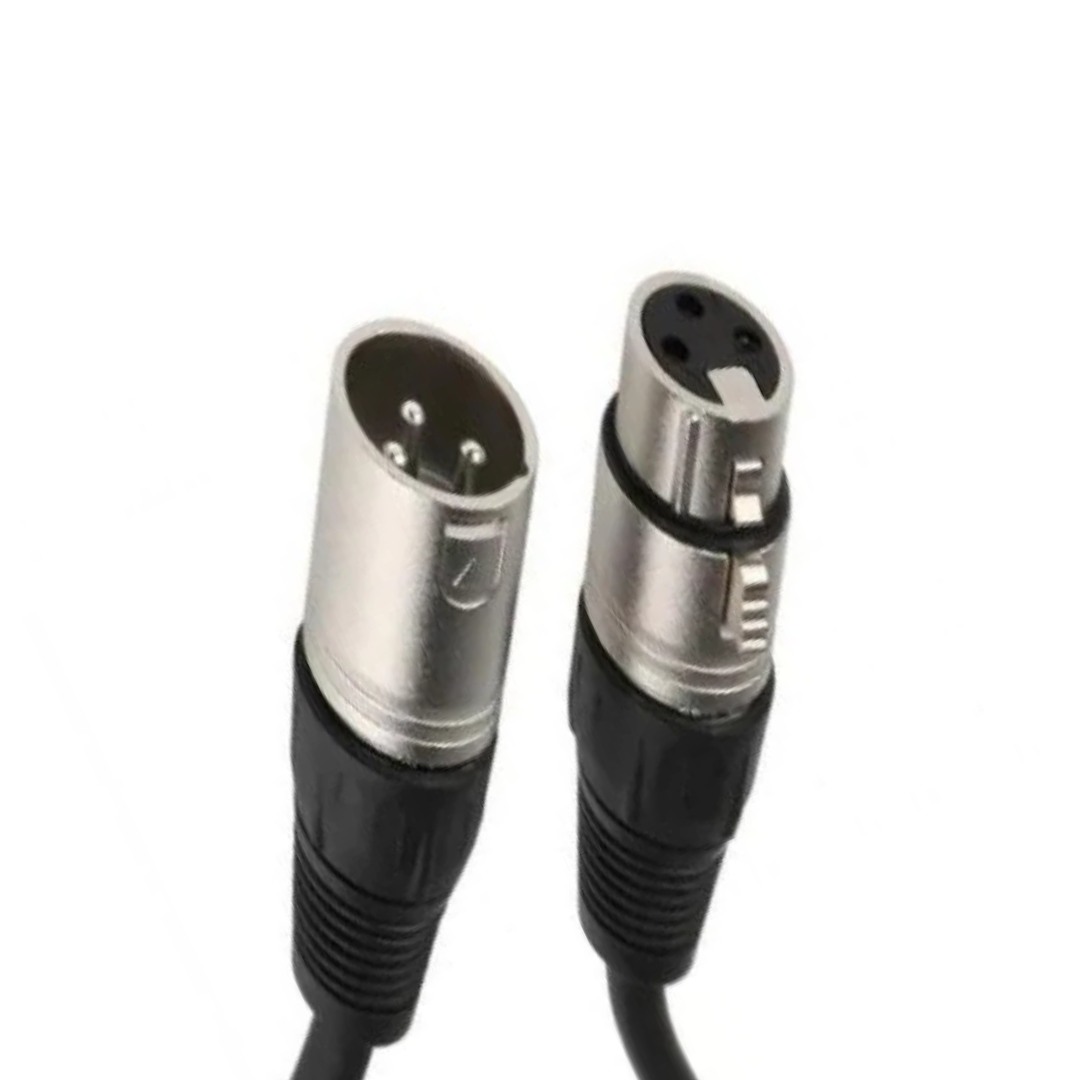Cable Simétrico Para Micrófono XLR M/F  con conectores plateados - De Distintas Medidas