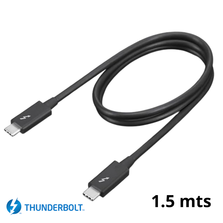 Cabo Thunderbolt 3 (20 Gb/s) USB-C Macho Passivo 1,5m 5A Preto