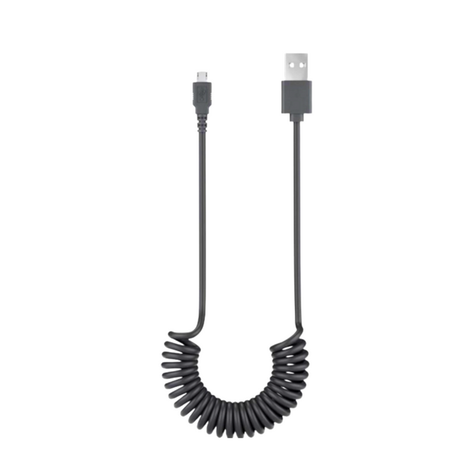 Cabo micro USB espiral para carregamento e sincronização