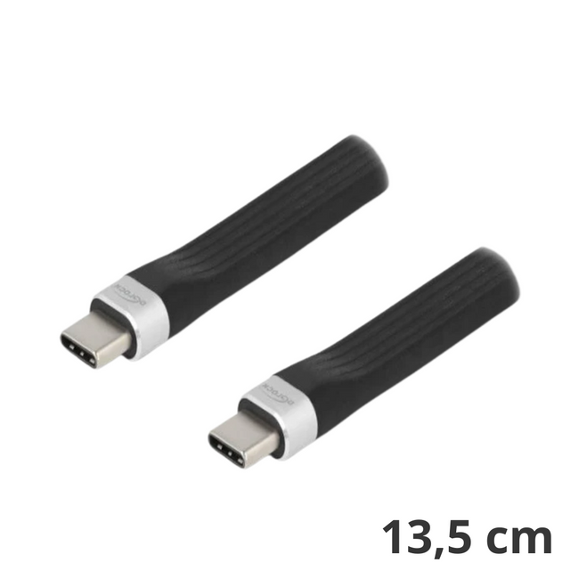 Cabo plano USB 3.2 Gen 2 FPC Type-C para PD 3 de 13,5 cm com marcador eletrónico
