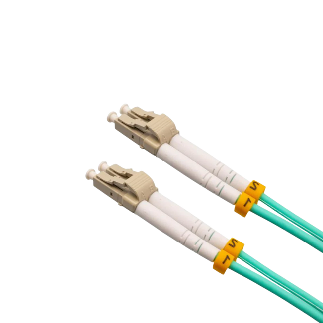 LC/UPC Duplex Multimode OM3 Fiber Optic Cable - Various Sizes 