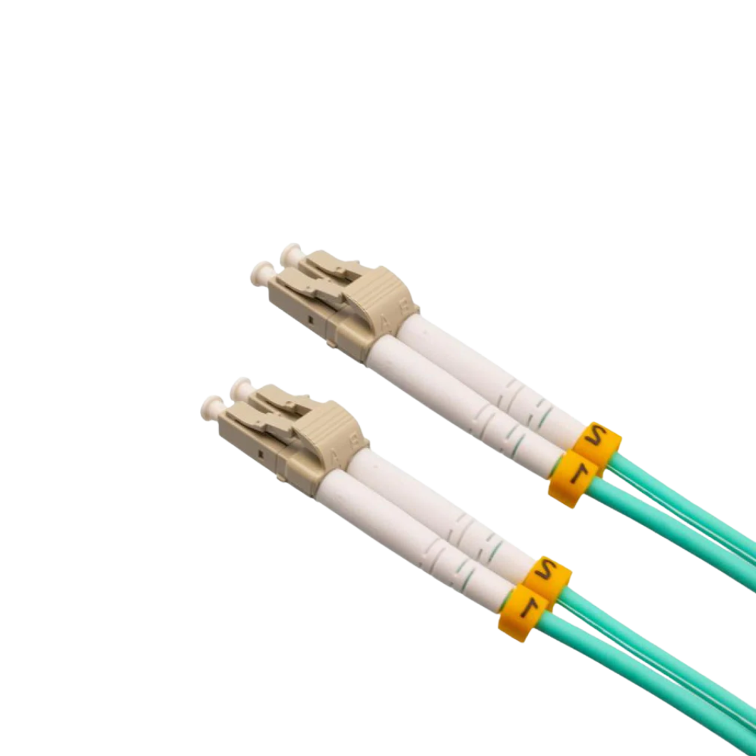 LC/UPC Duplex Multimode OM3 Fiber Optic Cable - Various Sizes 