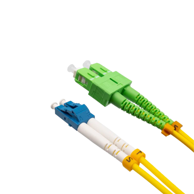 Fiber Optic Cable LC/UPC to SC/APC Singlemode Duplex OS2 - Various sizes 