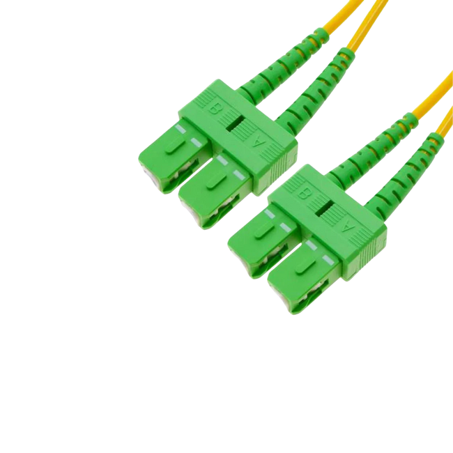 SC/APC to SC/APC Singlemode Duplex OS2 Fiber Optic Cable in Various Sizes 