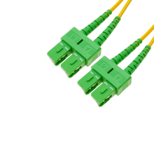 Cabo de fibra ótica duplex monomodo OS2 SC/APC para SC/APC em vários tamanhos. 