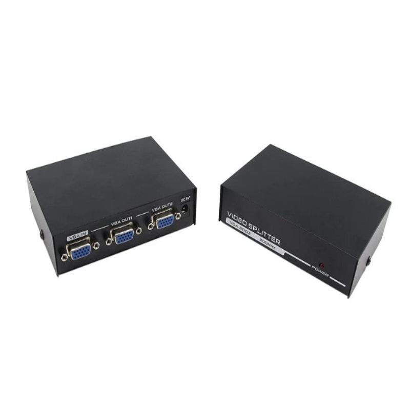 Divisor VGA de 2 portas 250MHz (2 x VGA fêmea x 1 fêmea)