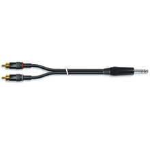 Audio Cable Jack 6.3mm Stereo Male to 2 x RCA-Male with Metal Connectors - Various Sizes 
