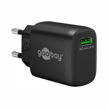 USB-A QC Fast Charger Wall Charger (18W) Black
