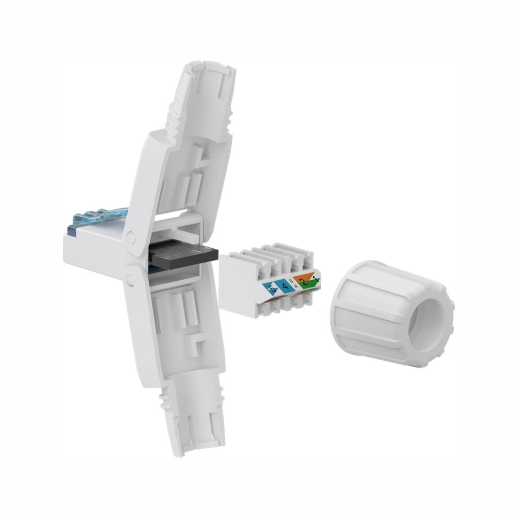 Conector de red Rj45 sin Herramientas CAT 6A UTP