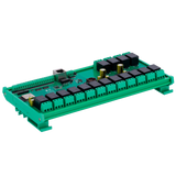 Módulo de adquisición y control de datos | 16 entradas digit. / 16 salidas de relé (NA/NC) | Protocolos: Modbus/TCP, TCP/IP, UDP, HTTP,...  | Servidor web integrado | 1 puerto Ethernet 10/100 Base-TX, 1 puerto WiFi | Montaje en carril DIN