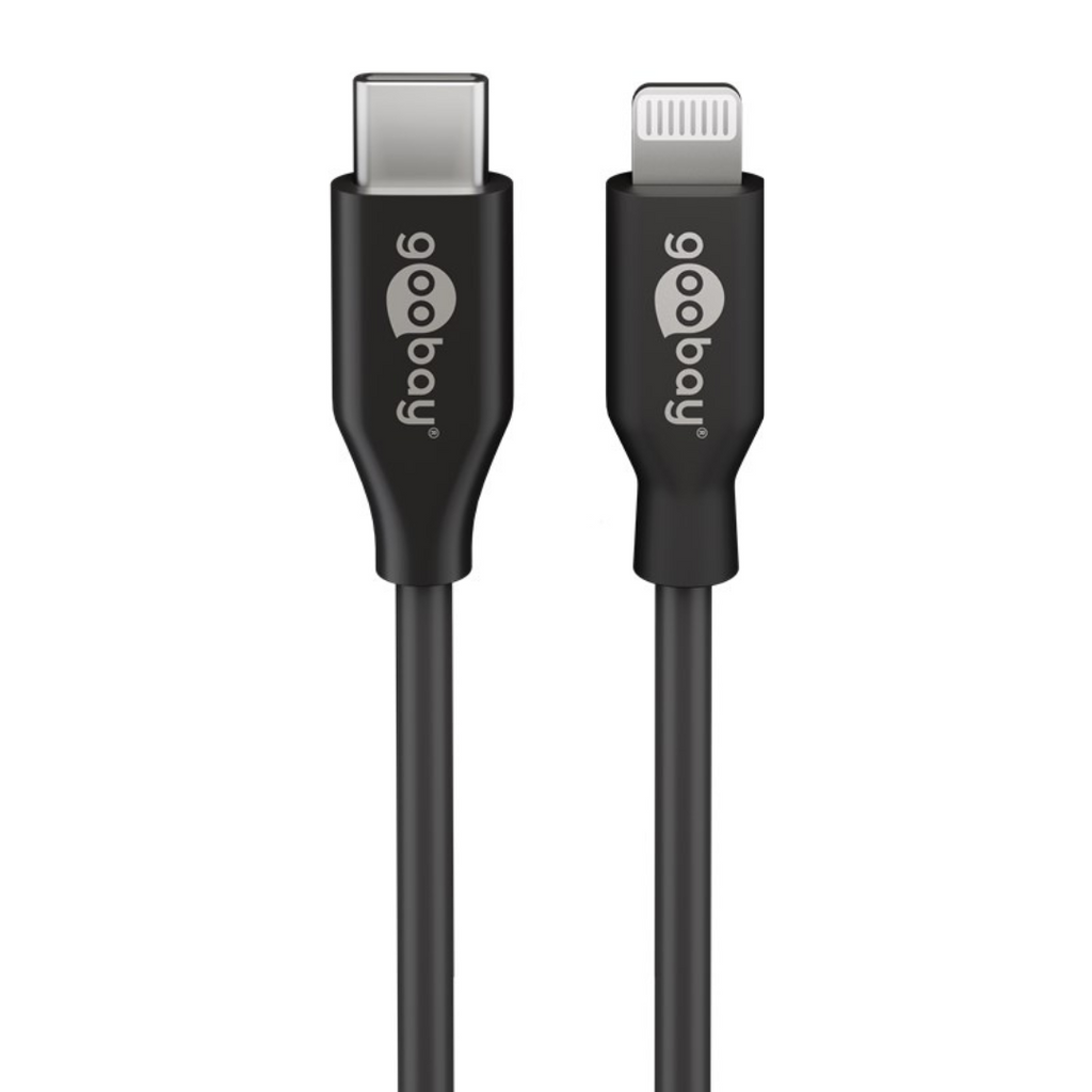 Lightning to USB C Cable - Charging and Sync Black 1