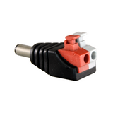 Conector DC macho de fácil conexionado Salida +/ de 2 terminales 38 mm (Fo) 13 mm (An)