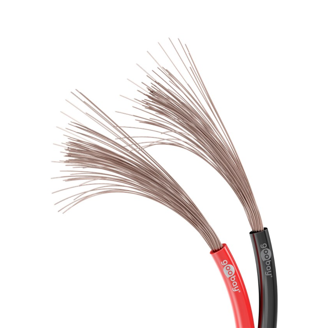 Cable de Altavoz Rojo/Negro | Diámetro 2 x 0.75 mm² CCA