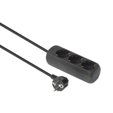 Regleta de 3 vías de 1.5m Negra