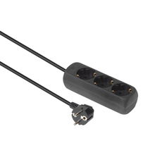 Regleta de 3 vías de 1.5m Negra