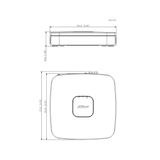 DVR 5IN1 H265 4 canais 4K-N@6ips +4IP 8MP 1HDMI 1HDD AI