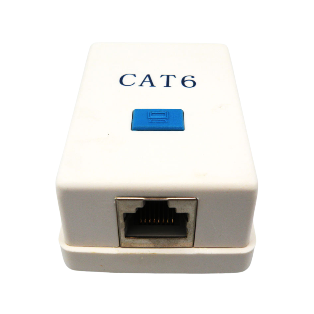 CAT6 CAJA SUPERFICIE SEMI BLINDADA DE 1 SALIDA, RJ45