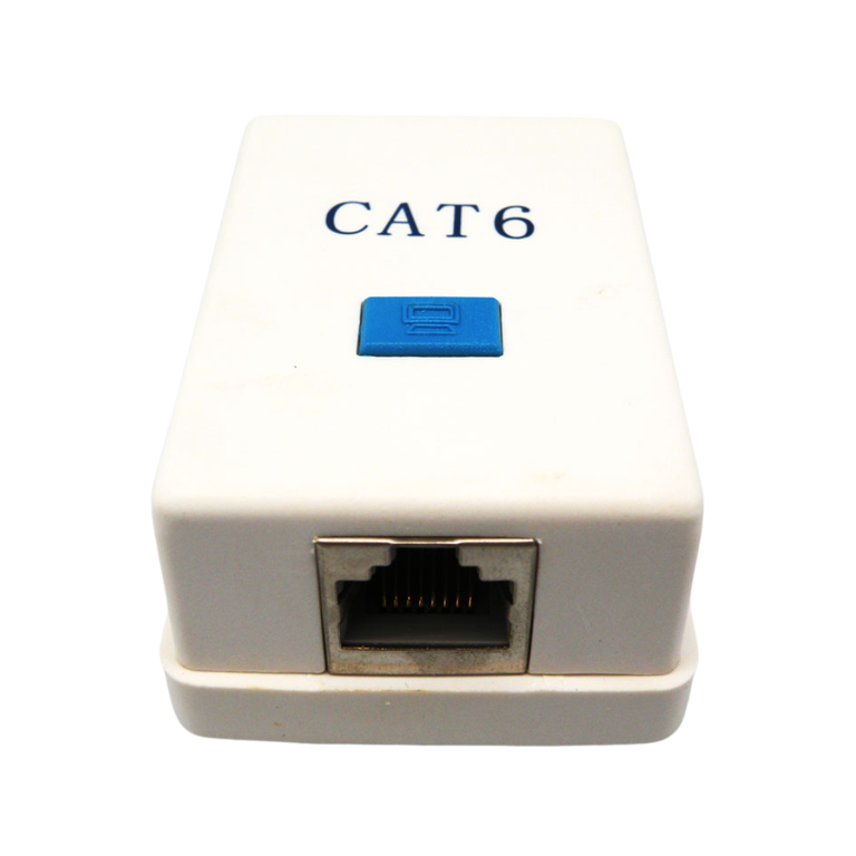 Caixa semi-blindada para montagem em superfície CAT6 com 1 saída, RJ45