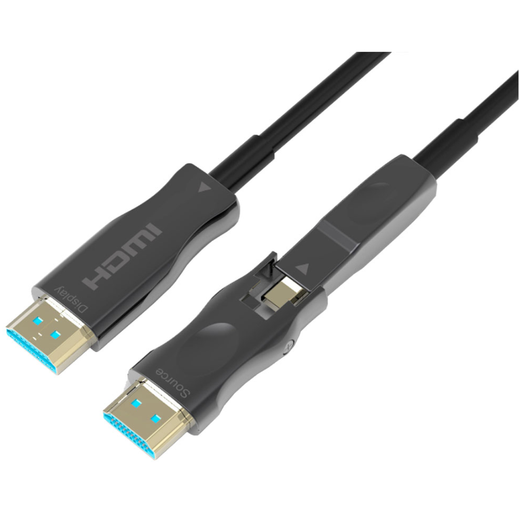 Cable HDMI v2.0 4K de fibra óptica con adaptador de Micro HDMI a HDMI tipo A - De distintas medidas