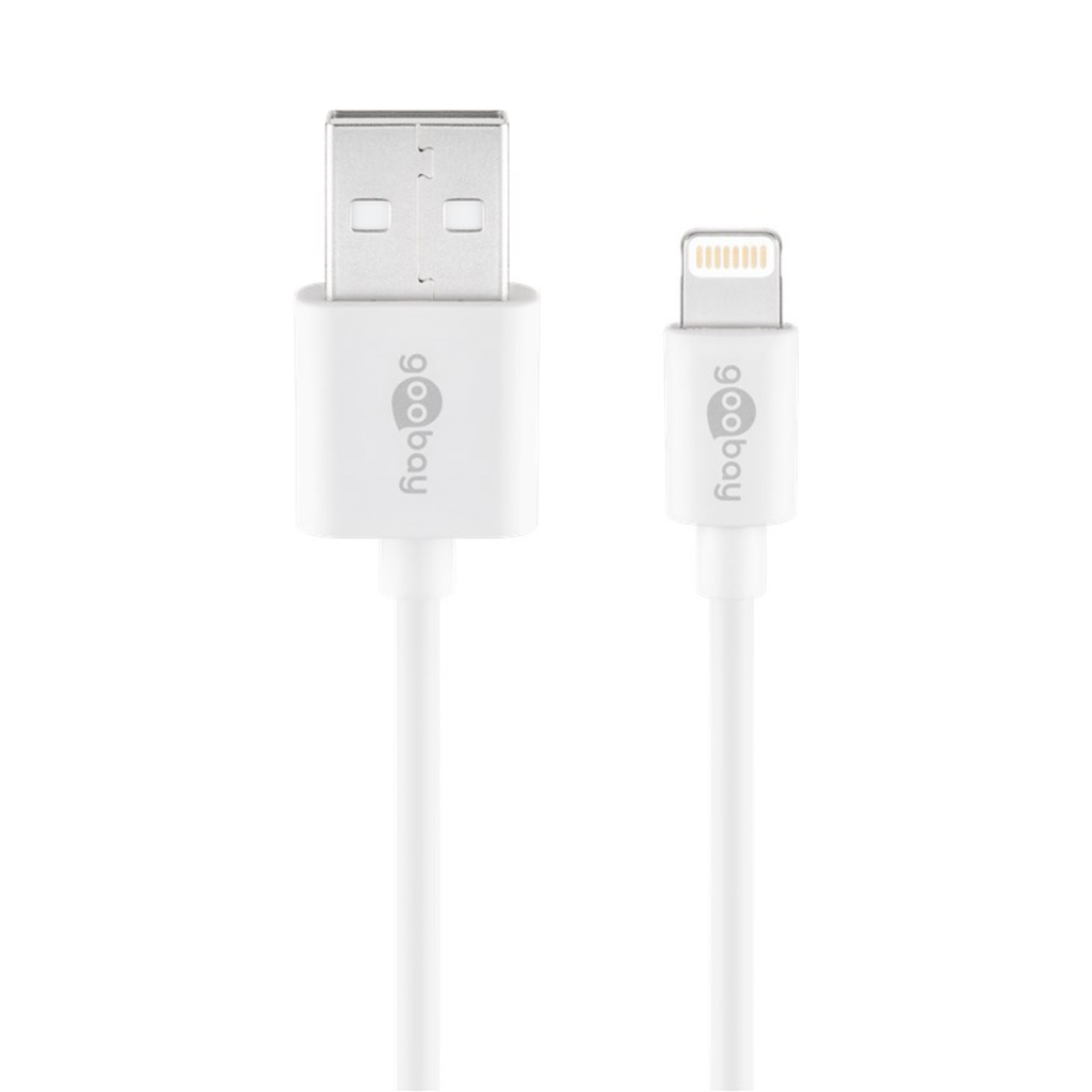 Cabo USB Lightning branco de 0,5 m para carregamento e sincronização