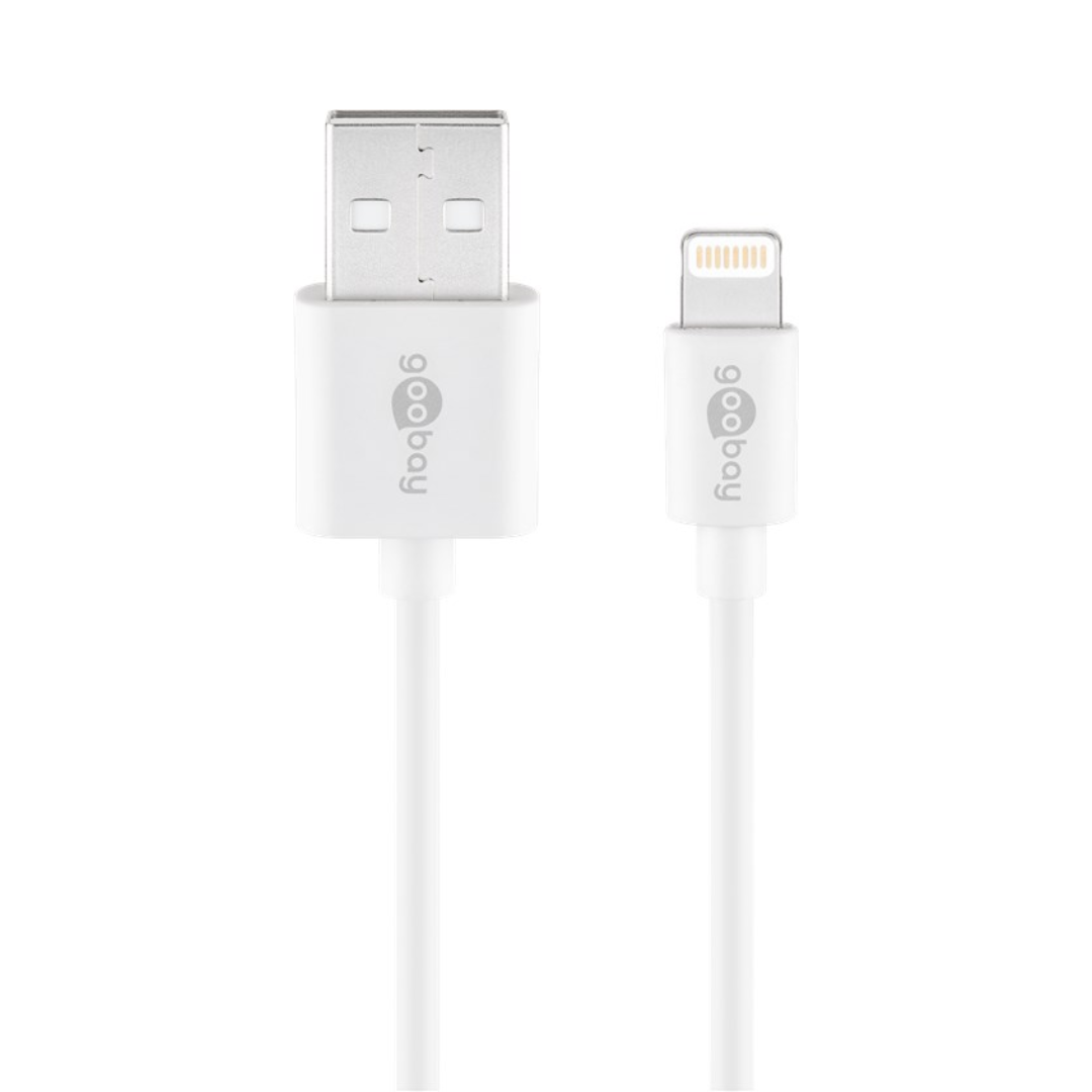 Cable de carga y sincronización Lightning USB blanco de 0.5m