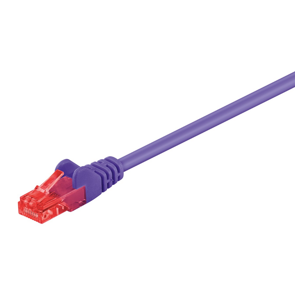 Cabo de rede CAT 6, U/UTP, violeta, 2 metros