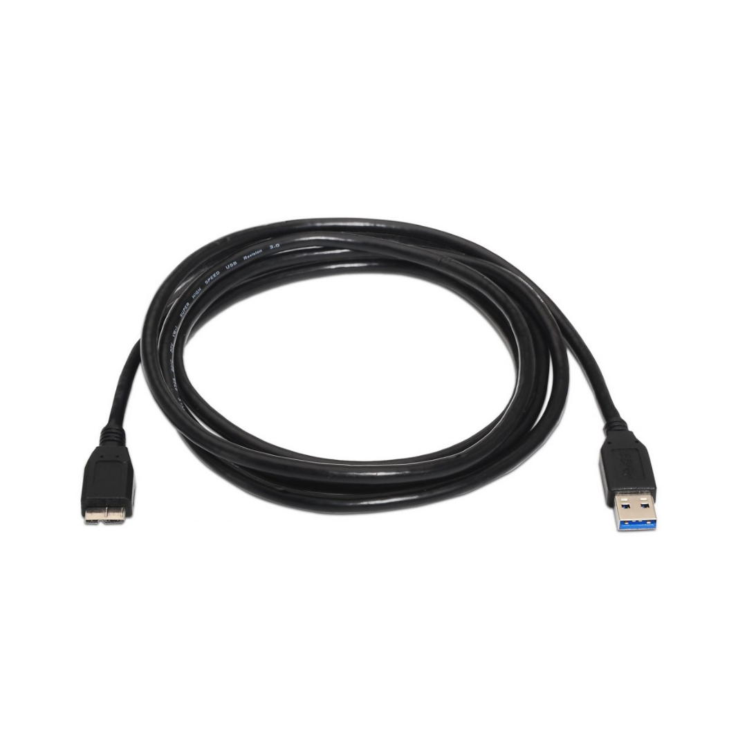 Cable USB 3.0, tipo A Macho a Micro B Macho, negro, 1.0 metros