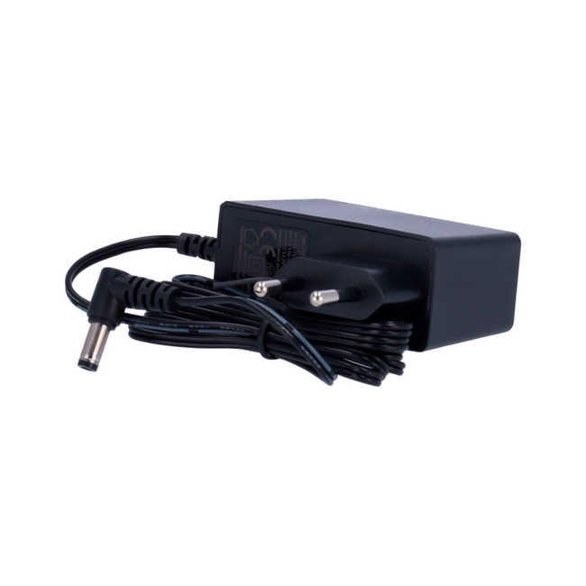 Fuente de alimentación 12 V DC 2 A con jack acodado en L y cable de 1,5 m