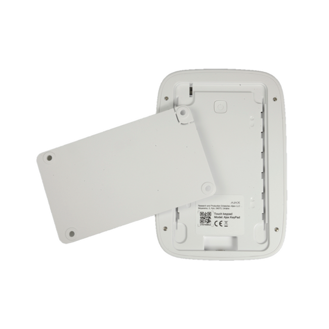 Carcasa Ajax KeyPad blanca, vista frontal