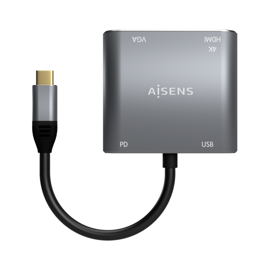 Conversor USB-C a VGA/HDMI 4K